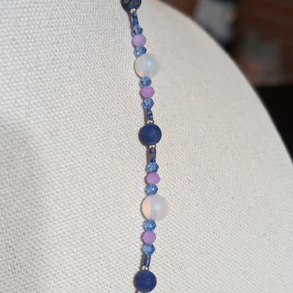 ✨Aequoria✨| Lapis Lazuli & Moonstone Opalite Libra Zodiac Necklace