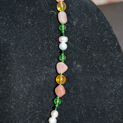 ✨Twinflare✨| Gemini Zodiac Necklace of Citrine, Sunstone & Pearls