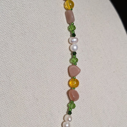✨Twinflare✨| Gemini Zodiac Necklace of Citrine, Sunstone & Pearls