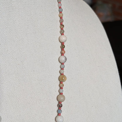 ✨Talishore✨| Aquamarine & Amazonite Necklace with Red Aventurine Pendant