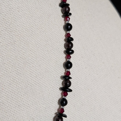 ✨Obscorpion✨| Scorpio Zodiac Necklace in Garnet & Black Tourmaline