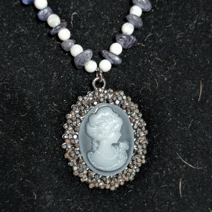 ✨Iolisse✨| Iolite & Howlite Cameo Necklace