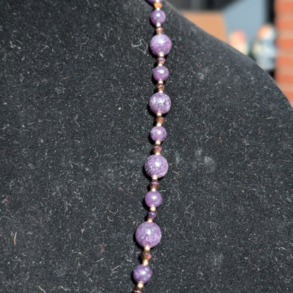 ✨Gildigrape Regent✨| Charoite Fairy Necklace With Gold Accents