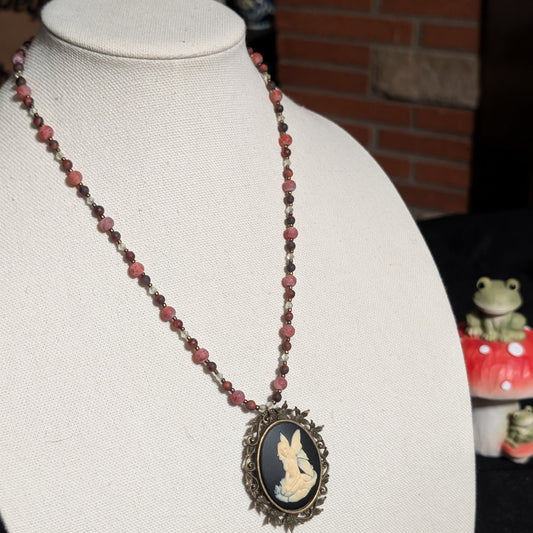 ✨Rosefire Lace✨| Fairy Cameo with Red Tiger’s Eye & Agate