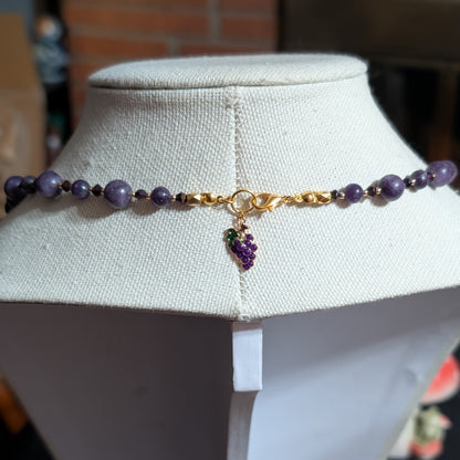 ✨Gildigrape Regent✨| Charoite Fairy Necklace With Gold Accents