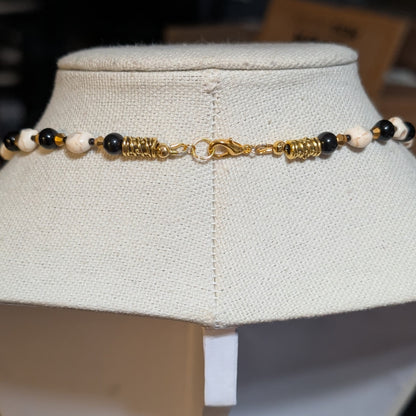 ✨Plundergeist✨| Onyx, Skull & Gold-Toned Filigree Pirate Necklace