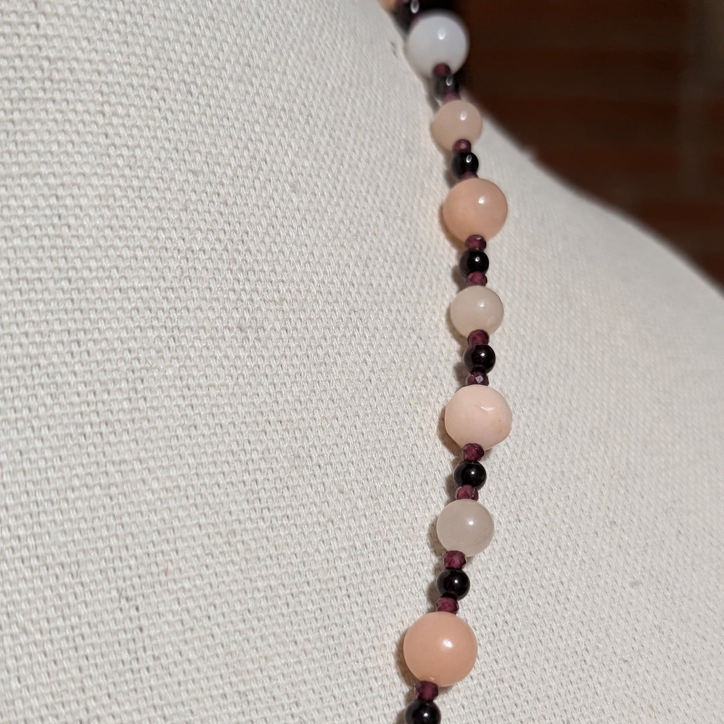 ✨Dawnbound Lace✨| Peach Aventurine & Garnet Necklace