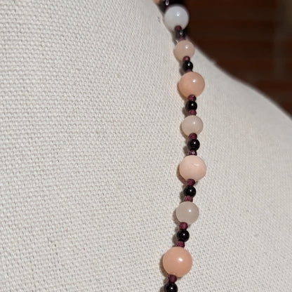 ✨Dawnbound Lace✨| Peach Aventurine & Garnet Necklace
