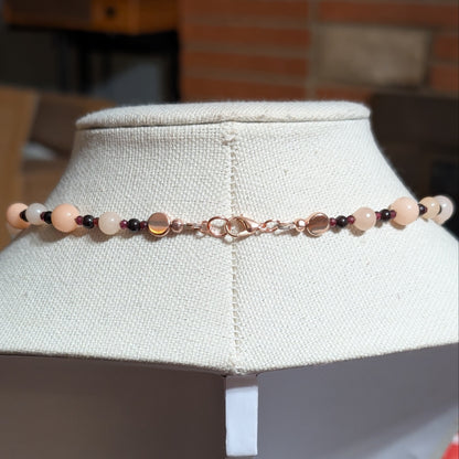✨Dawnbound Lace✨| Peach Aventurine & Garnet Necklace
