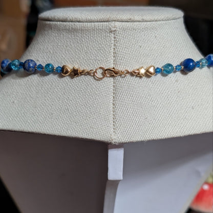 ✨Blueveil Heart✨| Lapis Lazuli & Blue Topaz with Fairy Heart Pendant