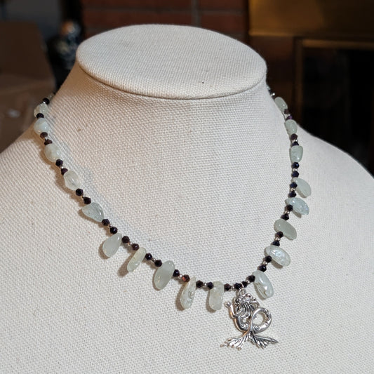 ✨Krakenne✨| Aquamarine Necklace with Mermaid Pendant