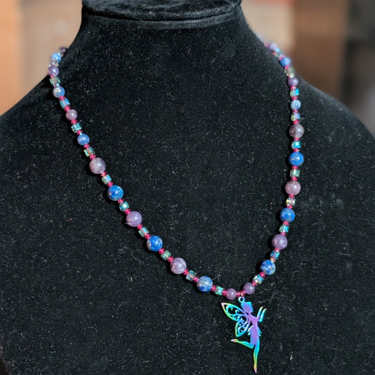 ✨Iridance✨ | Charoite, Lapis Lazuli & Sodalite Fairy Necklace