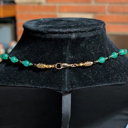 ✨Viscount Gildleap✨| Green Aventurine & Onyx Frog Necklace with Gold Accents