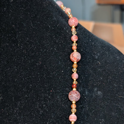 ✨Warmtheldra✨| Dragon Vein Agate, Carnelian & Citrine Dragon Necklace