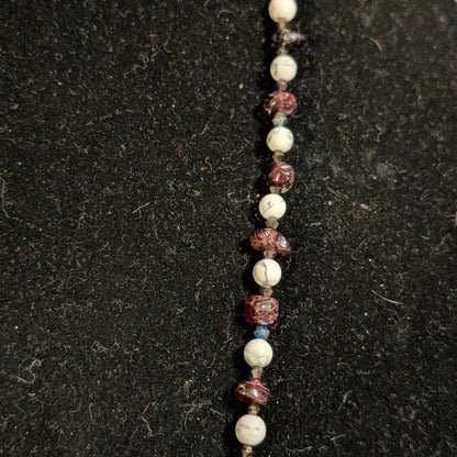 ✨Meduskull✨| Howlite, Garnet & Gunmetal Medusa Cameo Necklace