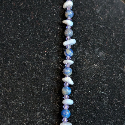 ✨Leapspray✨| Dolphin Cameo Necklace in Lapis Lazuli & Blue Lace Agate