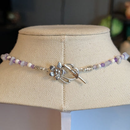 ✨Petalwing Whisper✨| Blue Lace Agate & Howlite 3D Butterfly Cameo Necklace with Toggle Clasp