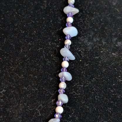 ✨Petalwing Whisper✨| Blue Lace Agate & Howlite 3D Butterfly Cameo Necklace with Toggle Clasp