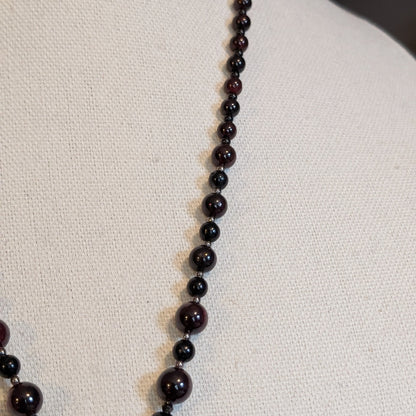 ✨Hollowheart Flight✨| Garnet & Black Tourmaline Necklace with Winged Ribcage Pendant