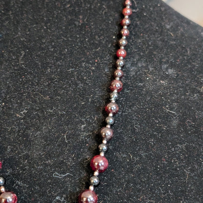 ✨Hollowheart Flight✨| Garnet & Black Tourmaline Necklace with Winged Ribcage Pendant