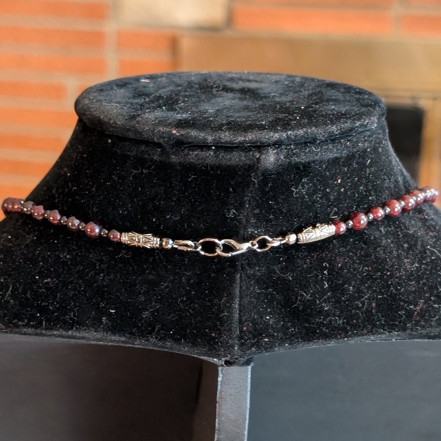 ✨Hollowheart Flight✨| Garnet & Black Tourmaline Necklace with Winged Ribcage Pendant