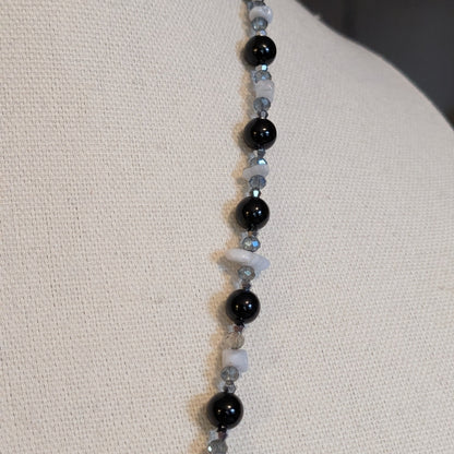 ✨Dreamwing Charger✨| Blue Lace Agate & Onyx Necklace with Pegasus Cameo Pendant