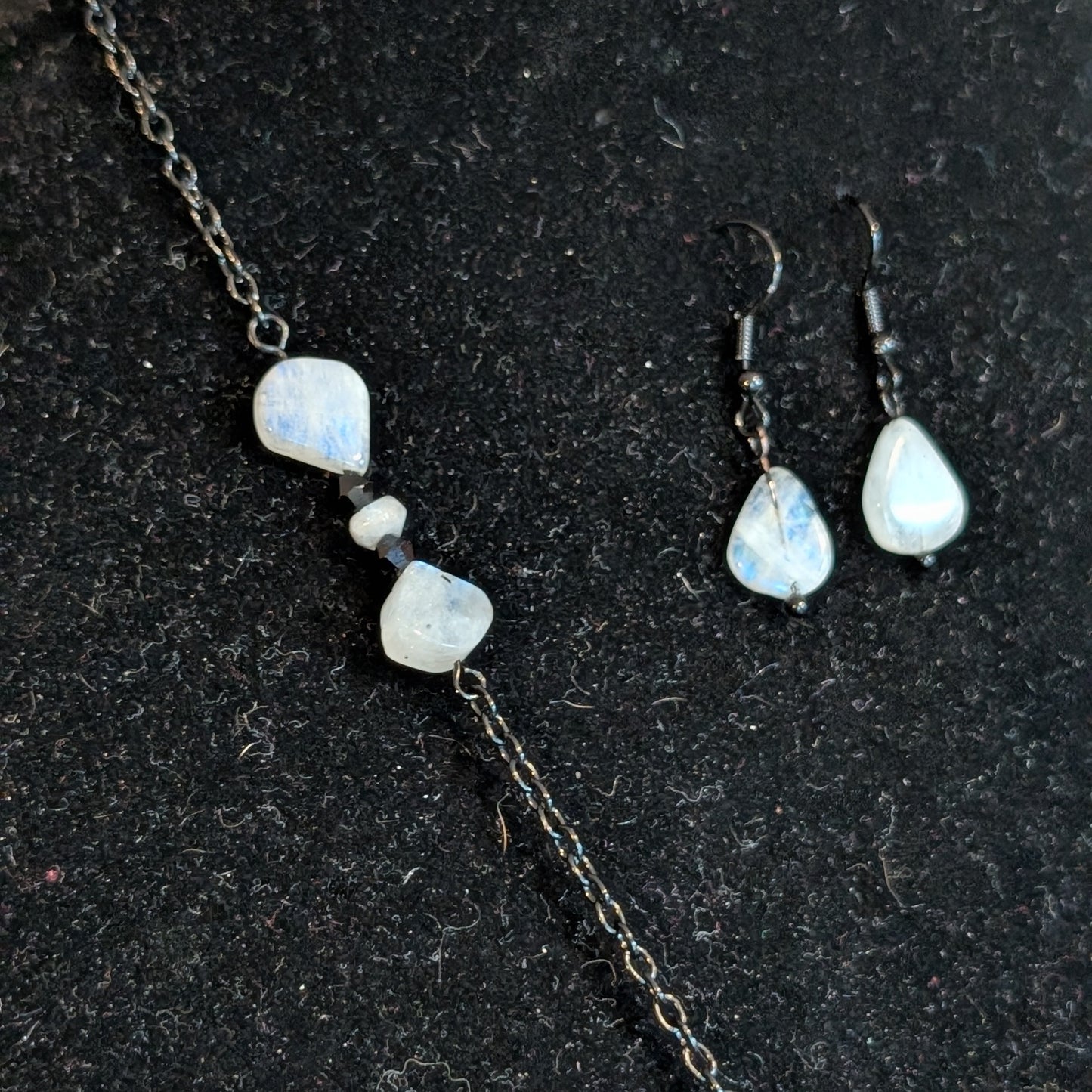 ✨Celestiax✨| Unicorn Cameo Necklace with Rainbow Moonstone Accents & Matching Earrings