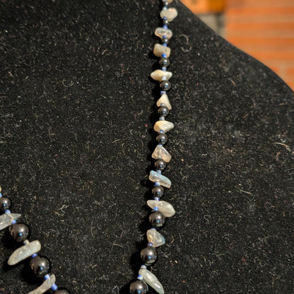 ✨Midnight Confidante✨| Labradorite, Onyx, & Lapis Skeletal Cameo Necklace