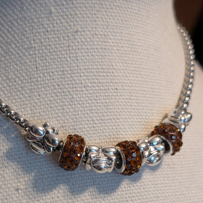 ✨Amberhive✨| Bee Necklace in Jeweled Honey Tones