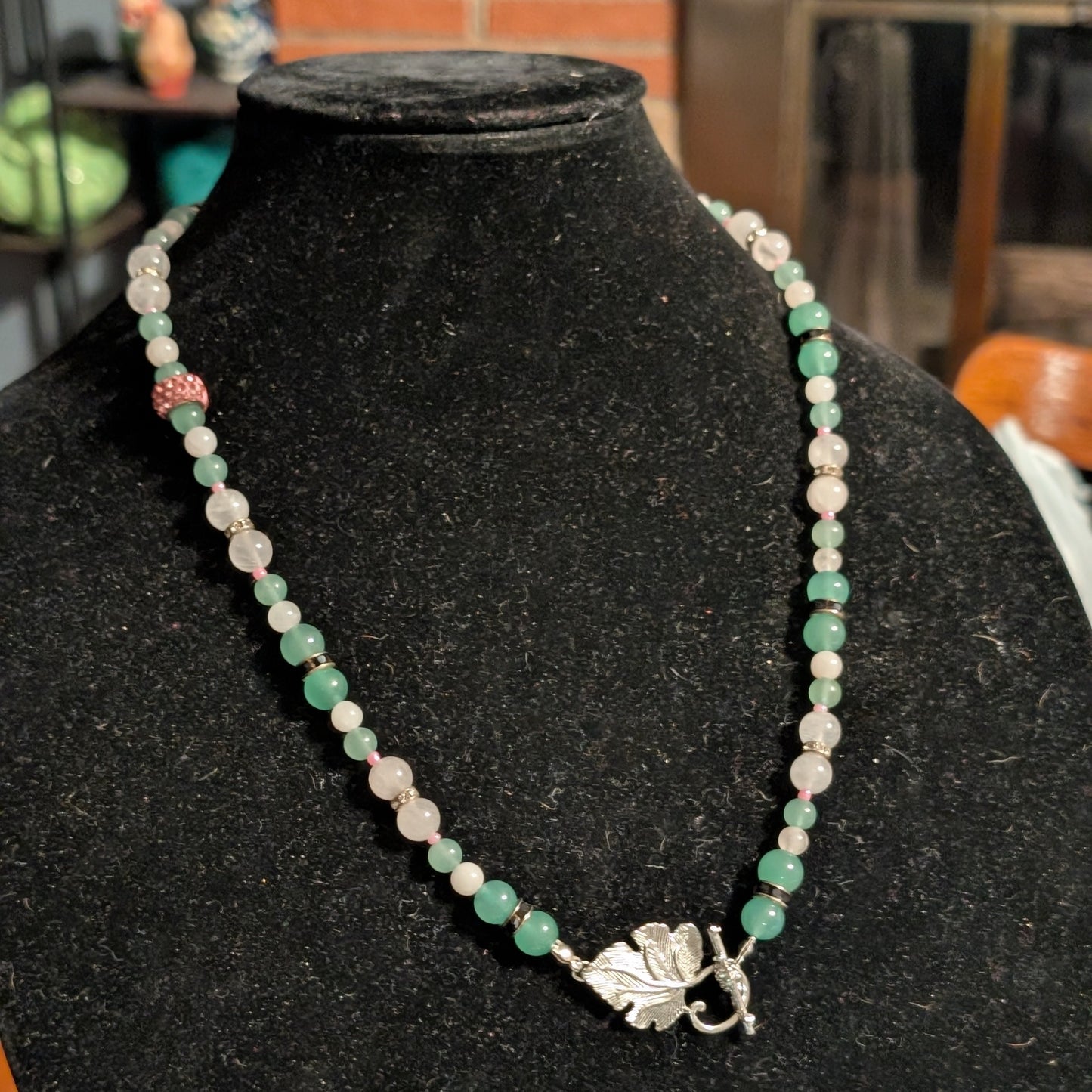 ✨Glyndael✨| Rose Quartz, Green Aventurine, & Green Jade Necklace & Bracelet Set