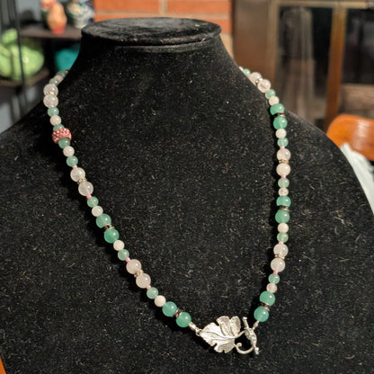 ✨Glyndael✨| Rose Quartz, Green Aventurine, & Green Jade Necklace & Bracelet Set