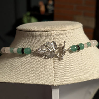 ✨Glyndael✨| Rose Quartz, Green Aventurine, & Green Jade Necklace & Bracelet Set