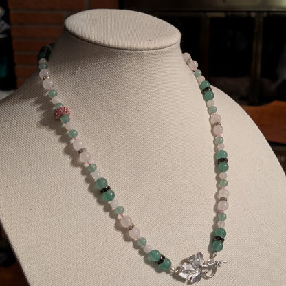 ✨Glyndael✨| Rose Quartz, Green Aventurine, & Green Jade Necklace & Bracelet Set