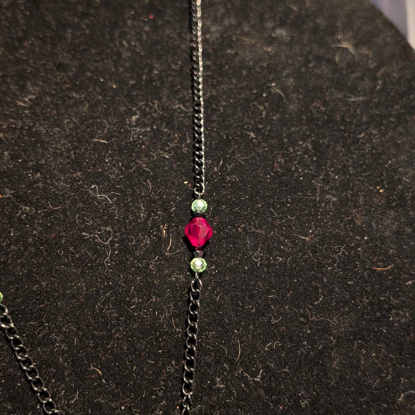 ✨Venombra✨| Skull & Serpent Cameo Necklace with Crimson & Venom-Green Crystals