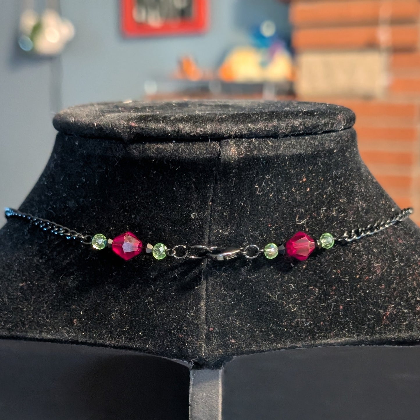 ✨Venombra✨| Skull & Serpent Cameo Necklace with Crimson & Venom-Green Crystals