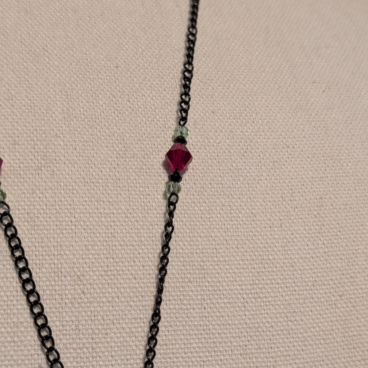 ✨Venombra✨| Skull & Serpent Cameo Necklace with Crimson & Venom-Green Crystals