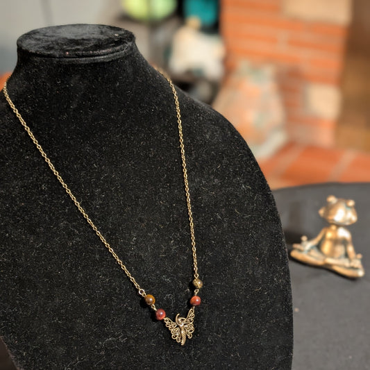 ✨Duskdervish✨| Bronze Fairy & Tri-Color Tiger's Eye Necklace