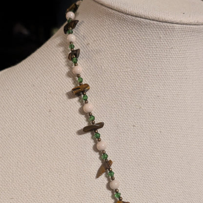 ✨Verdalis✨| Green Fairy Cameo Necklace in Tiger’s Eye & Riverstone