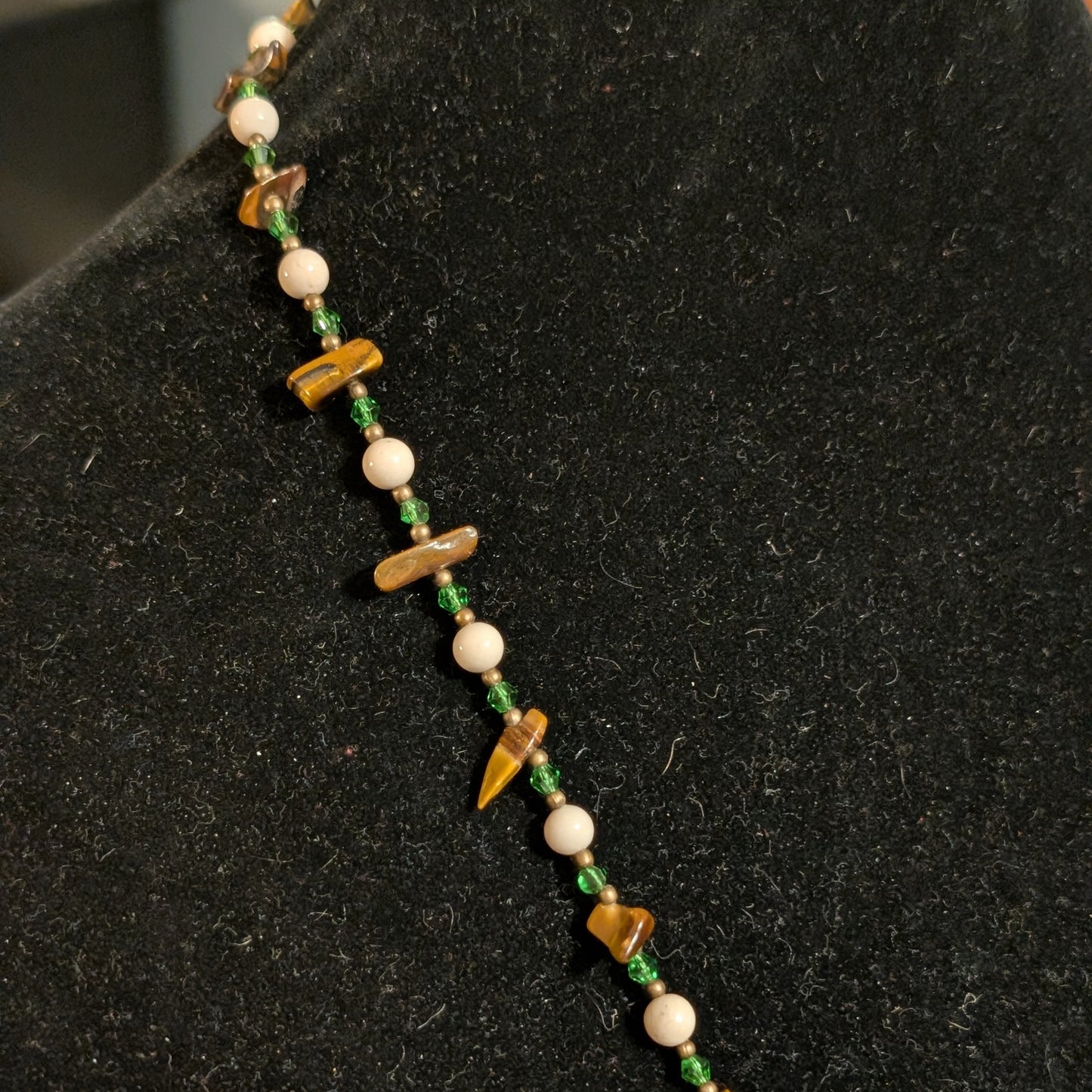 ✨Verdalis✨| Green Fairy Cameo Necklace in Tiger’s Eye & Riverstone