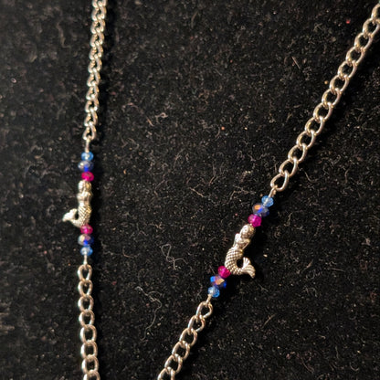 ✨Melusina’s Song✨| Mermaid Cameo Necklace with Pink & Blue Sparkle