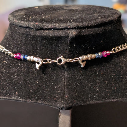 ✨Melusina’s Song✨| Mermaid Cameo Necklace with Pink & Blue Sparkle