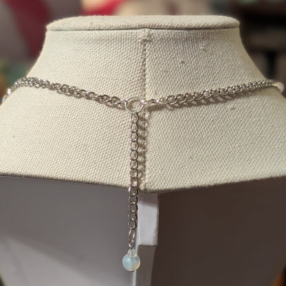 ✨Octopalle✨| Moonstone Opalite & Silver Octopus Necklace