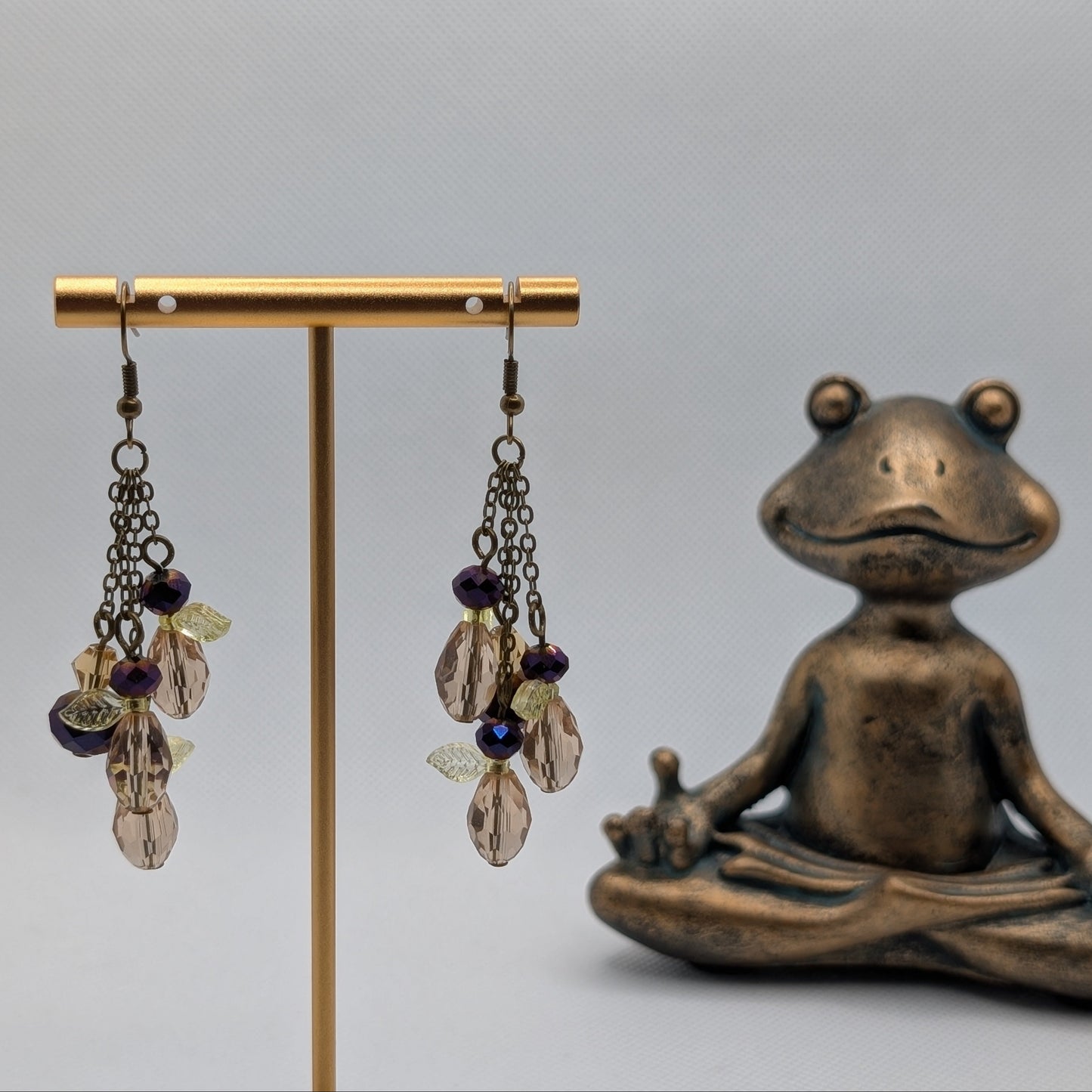 ✨Faeberries✨| Leaf-Winged Berry Cluster Earrings – Multiple Harvest Colors