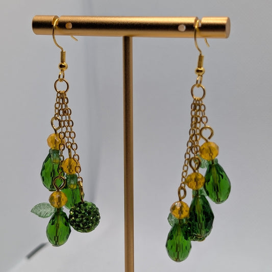 ✨Faeberries✨| Leaf-Winged Berry Cluster Earrings – Multiple Harvest Colors