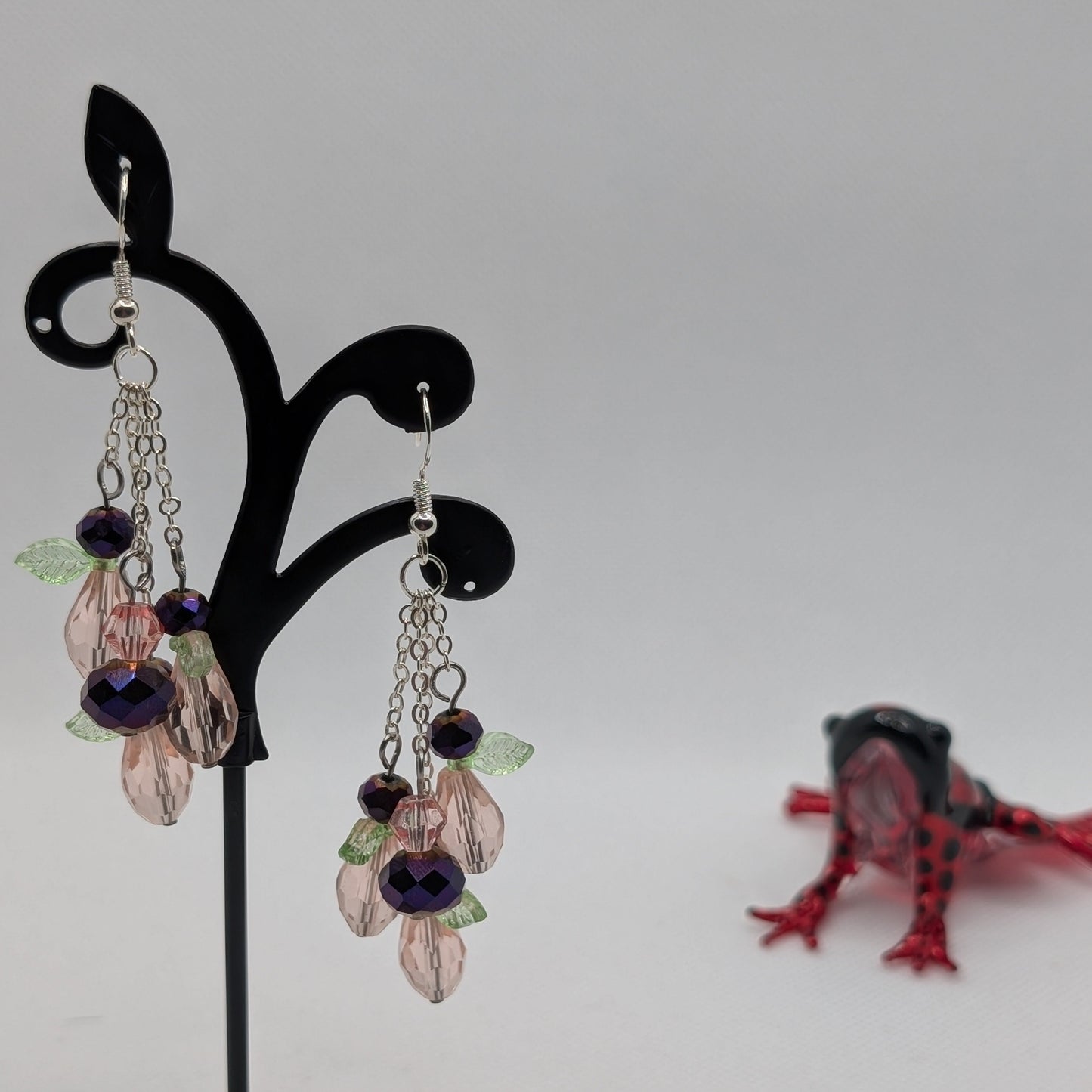 ✨Faeberries✨| Leaf-Winged Berry Cluster Earrings – Multiple Harvest Colors
