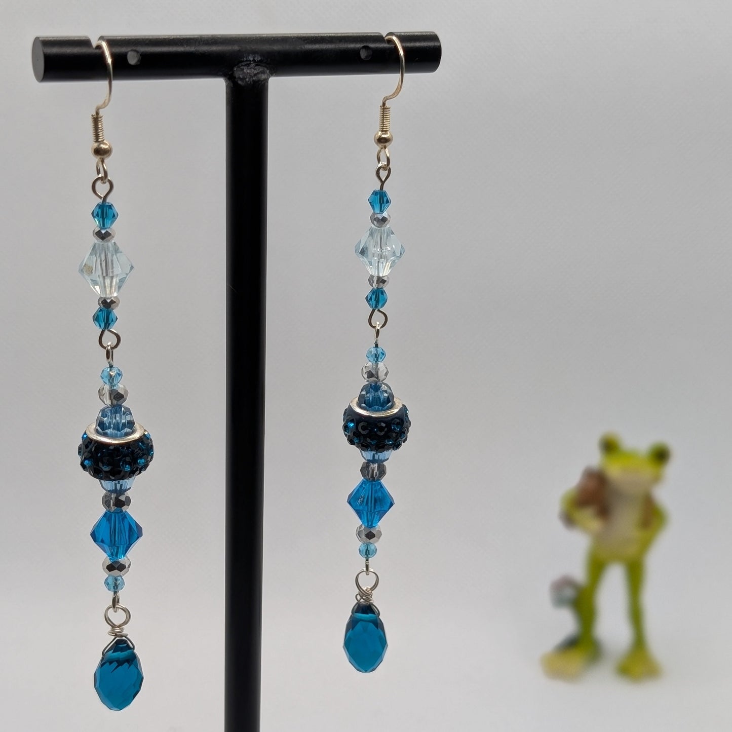✨Tideglimmer✨ | Seafoam Blue Crystal Drop Earrings