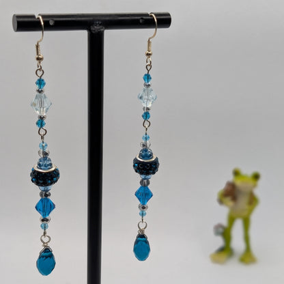 ✨Tideglimmer✨ | Seafoam Blue Crystal Drop Earrings