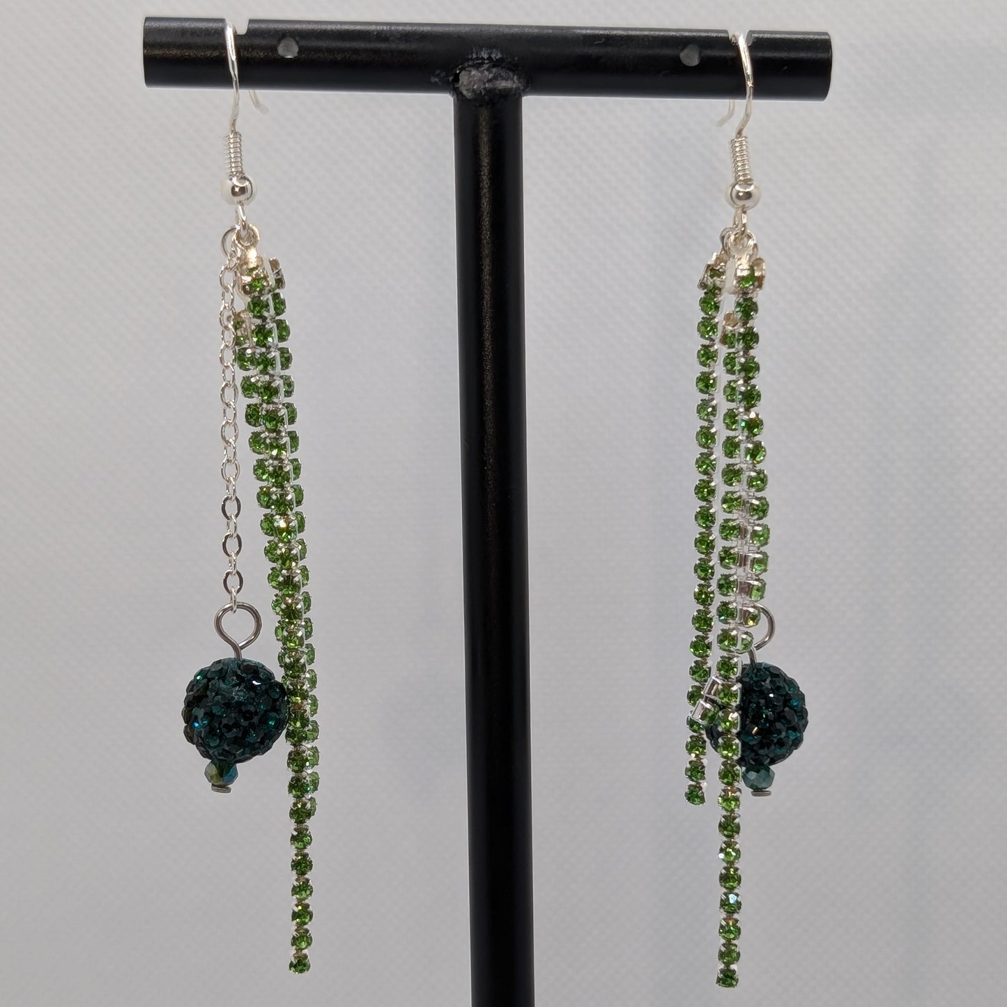 ✨Faelee’s Comet✨| Green Rhinestone Comet Earrings