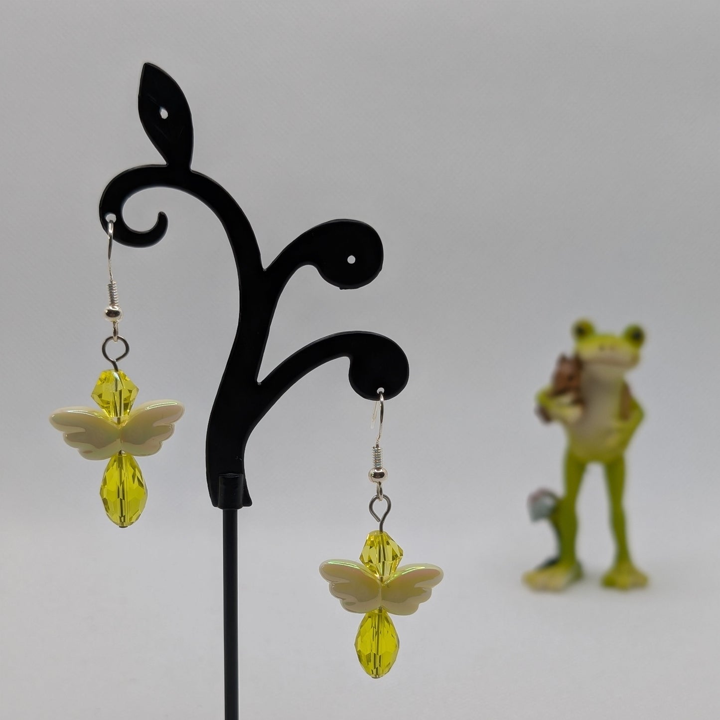 ✨Sunflit✨ | Yellow Acrylic-Wing Fairy Earrings