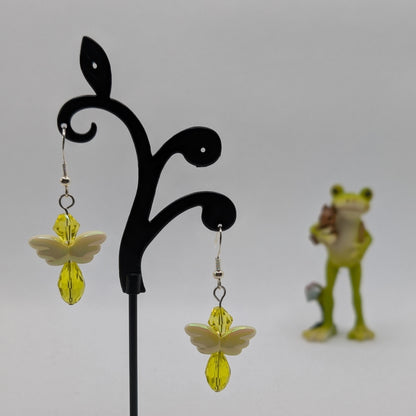 ✨Sunflit✨ | Yellow Acrylic-Wing Fairy Earrings